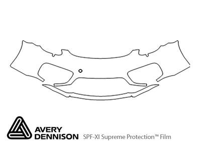 cayman Avery Dennison Clear Bra Bumper Precut PPF Diagram