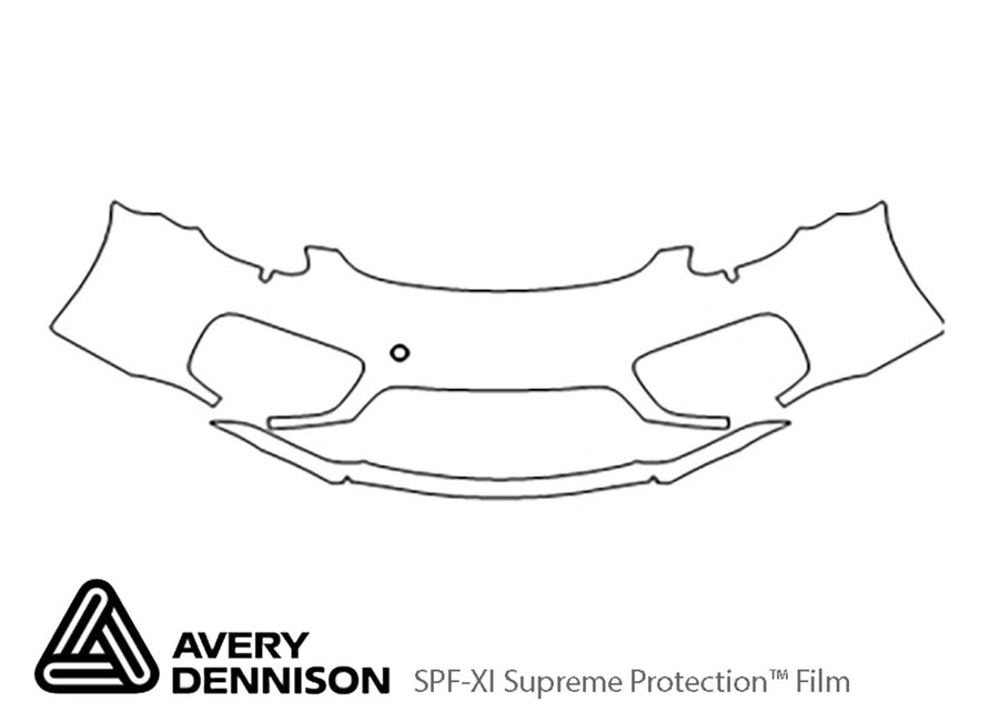 cayman Avery Dennison Clear Bra Bumper Precut PPF Diagram