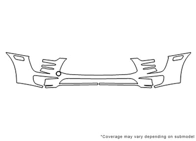 macan 3M Clear Bra Bumper Precut PPF Diagram