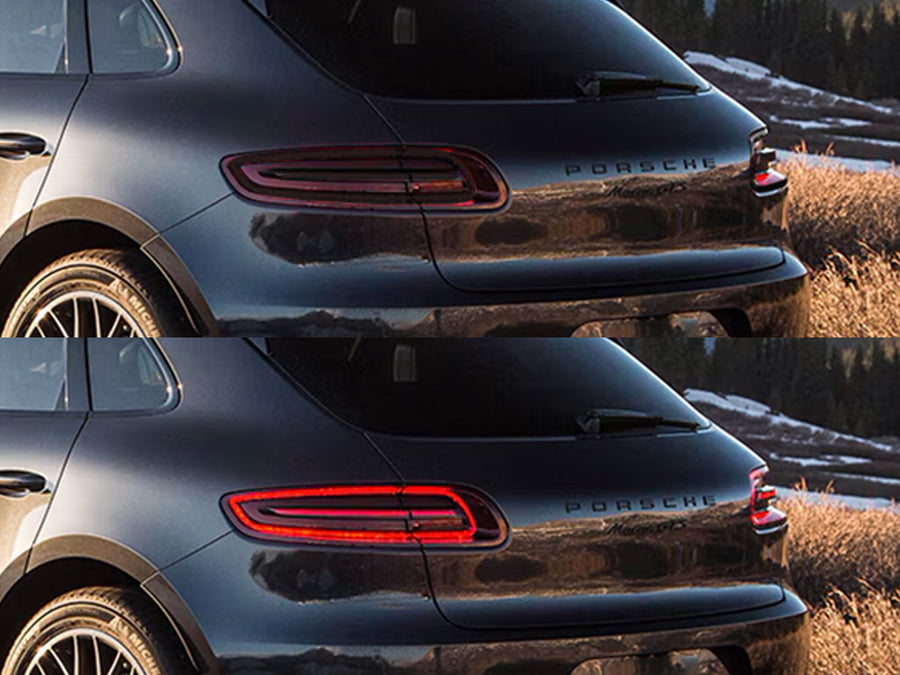 macan Before and After Smoked Taillights