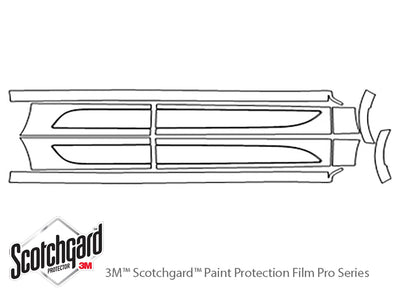 macan 3M Clear Bra Door Cup Precut PPF Diagram