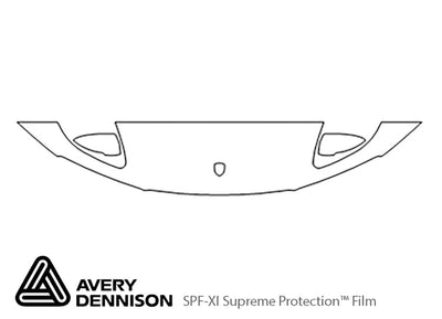macan Avery Dennison Clear Bra Hood Precut PPF Diagram