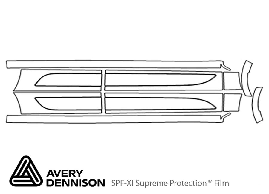 macan Avery Dennison Clear Bra Door Cup Precut PPF Diagram