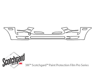 macan 3M Clear Bra Bumper Precut PPF Diagram