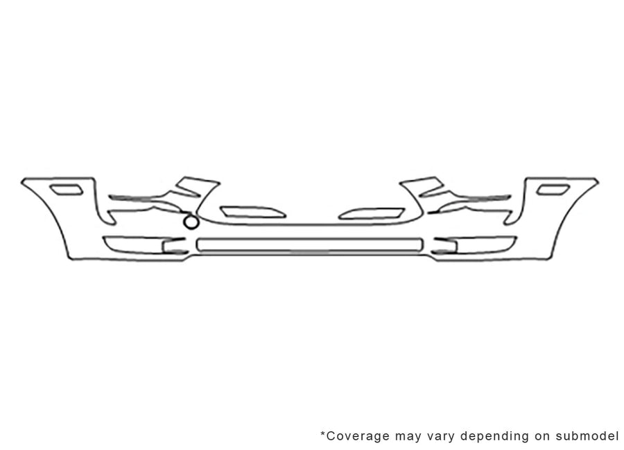 macan 3M Clear Bra Bumper Precut PPF Diagram