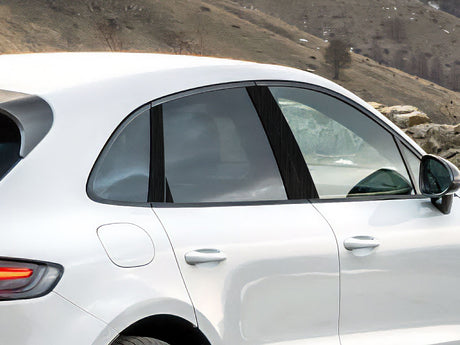 porsche macan 2022-2023 Brushed Aluminum Black Pillar Cover Diagram
