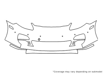 panamera Avery Dennison Clear Bra Bumper Precut PPF Diagram