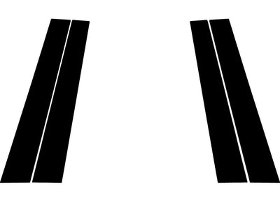porsche panamera 2010-2016 Matte Black Pillar Trim Diagram