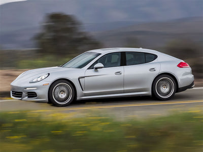 porsche panamera 2010-2016 Brushed Aluminum Black Pillar Trim