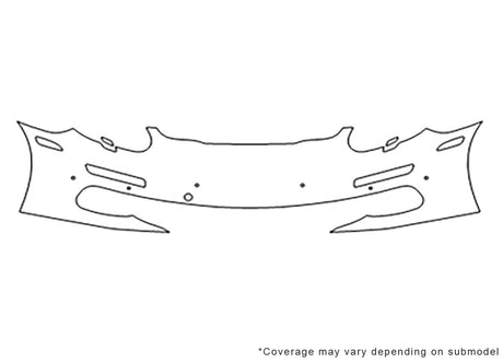 panamera 3M Clear Bra Bumper Precut PPF Diagram