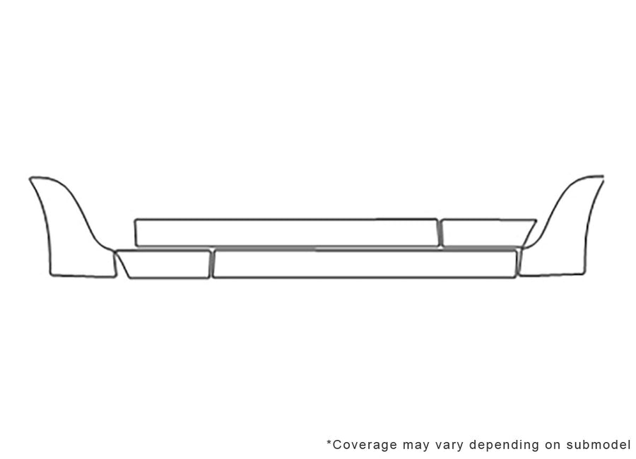 panamera 3M Clear Bra Door Cup Precut PPF Diagram