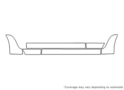 panamera Avery Dennison Clear Bra Door Cup Precut PPF Diagram