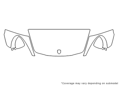 panamera 3M Clear Bra Hood Precut PPF Diagram