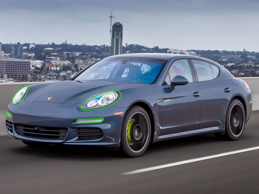 porsche panamera 2014-2016 Headlight Protection Installation Location