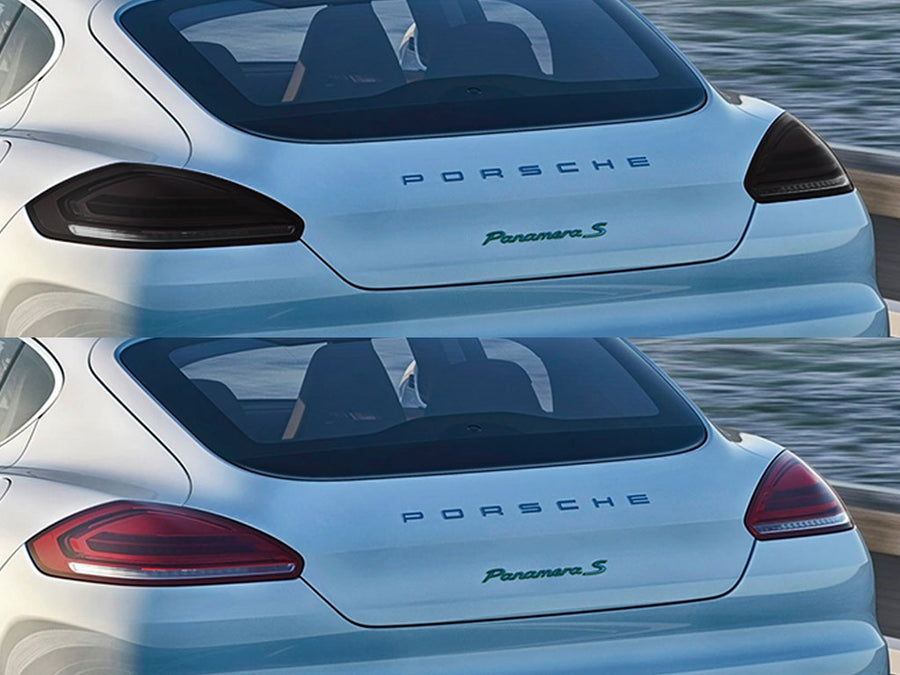 panamera Before and After Smoked Taillights