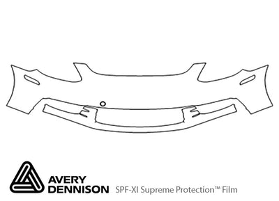 panamera Avery Dennison Clear Bra Bumper Precut PPF Diagram