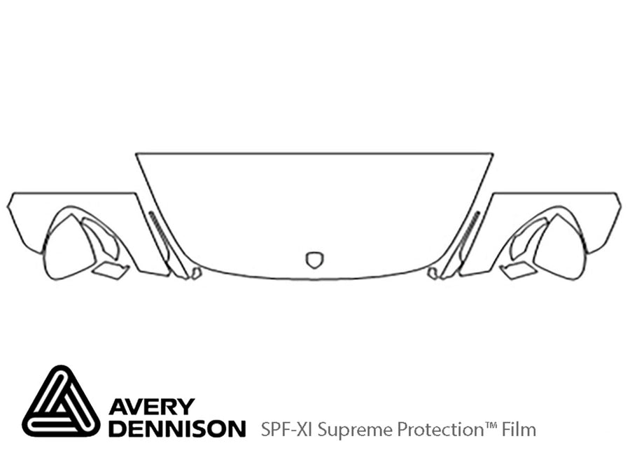 panamera Avery Dennison Clear Bra Hood Precut PPF Diagram
