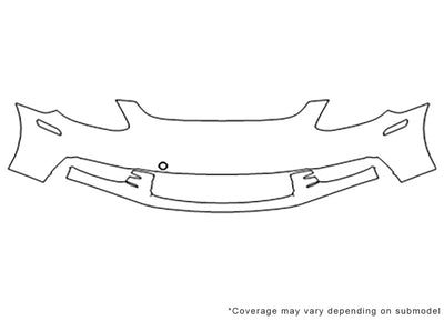 panamera Avery Dennison Clear Bra Bumper Precut PPF Diagram
