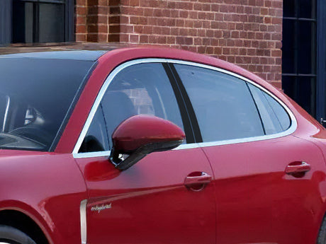 porsche panamera 2017-2023 Matte Black Pillar Cover Diagram