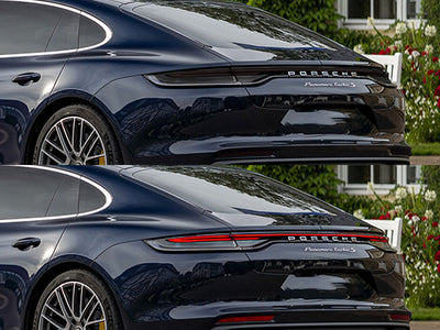 panamera Before and After Smoked Taillights