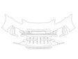 panamera Avery Dennison Clear Bra Bumper Precut PPF Diagram