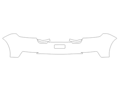 panamera Avery Dennison Clear Bra Door Cup Precut PPF Diagram