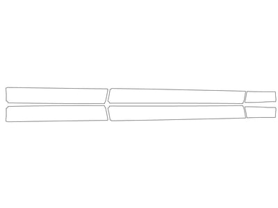 panamera Avery Dennison Clear Bra Door Cup Precut PPF Diagram