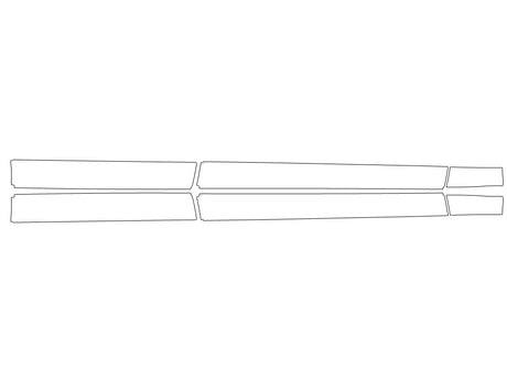 panamera Avery Dennison Clear Bra Door Cup Precut PPF Diagram