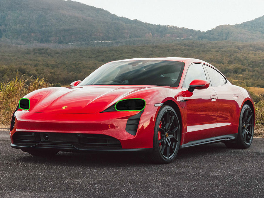 porsche taycan 2020-2025 Headlight Tint Location