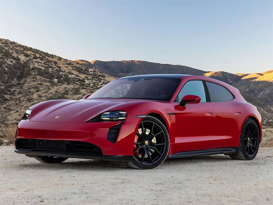 porsche taycan 2020-2023 Matte Black Pillar Trim