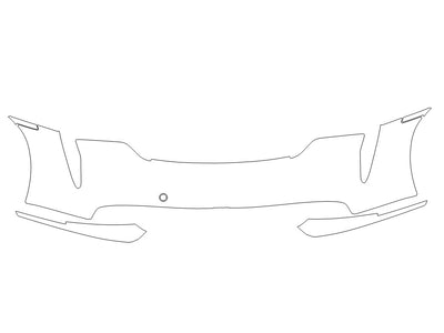 taycan Avery Dennison Clear Bra Bumper Precut PPF Diagram