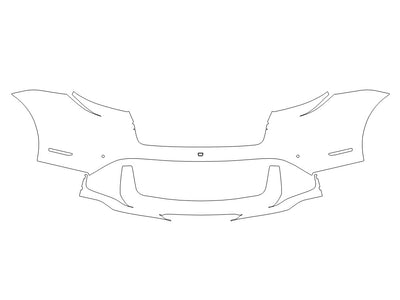 taycan 3M Clear Bra Door Cup Precut PPF Diagram