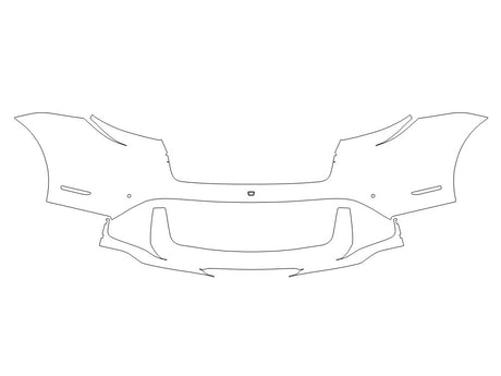 taycan Avery Dennison Clear Bra Door Cup Precut PPF Diagram