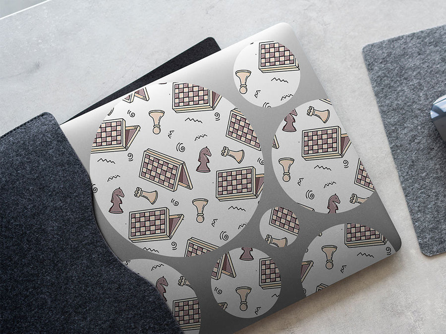 portable chess hobby DIY Laptop Stickers