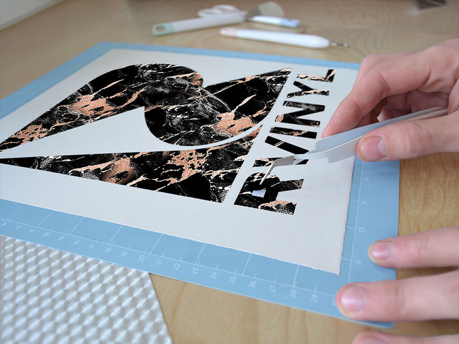 porto black marble stone Easy Weed Craft Vinyl