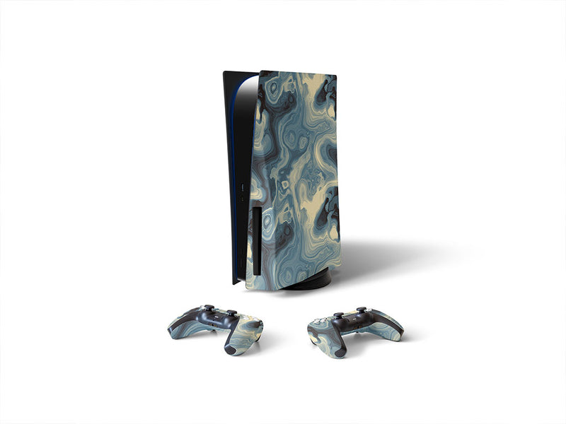 poured acrylic epoxy resin Sony PS5 DIY Skin