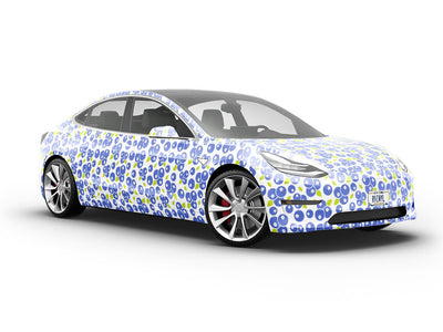 Powder Blue Fruit Vehicle Vinyl Wrap