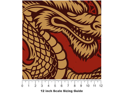 Powerful Loong Fantasy Vinyl Film Pattern Size 12 inch Scale~Rwraps Powerful Loong Fantasy Sizing Chart~2