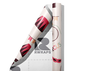 Powerful Ringmaster Circus Wrap Film Sheets~Rwraps Series 914 Powerful Ringmaster Circus Scrolled Sheet~3
