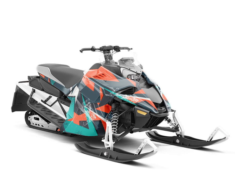 Practice Clothes Abstract Custom Wrapped Snowmobile