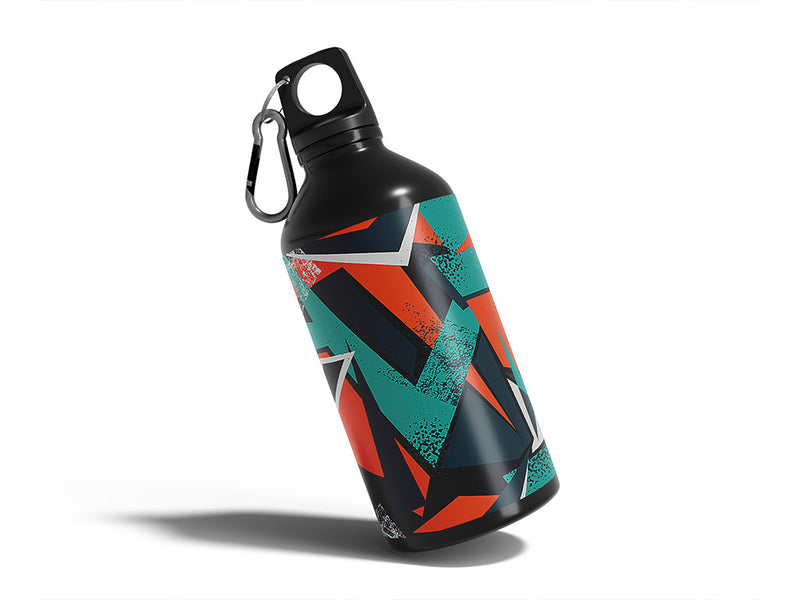 practice clothes abstract geometric Water Bottle DIY Stickers