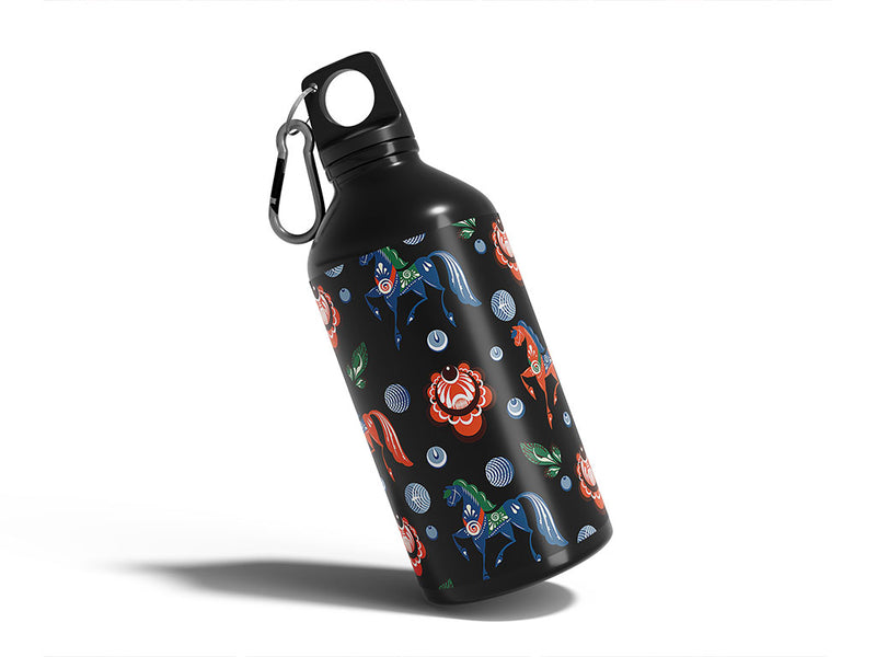 prancing ponies animal Water Bottle DIY Stickers