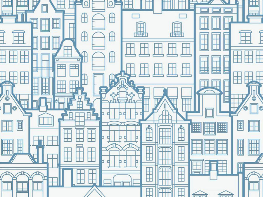 Pre-War Buildings Cityscape Vinyl Wrap Pattern~Rwraps Series 914 Digitally Printed Vinyl Wrap~0