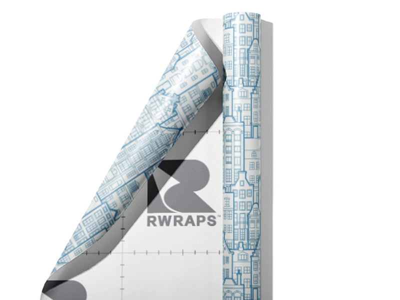 Pre-War Buildings Cityscape Wrap Film Sheets~Rwraps Series 914 Pre-War Buildings Cityscape Scrolled Sheet~4