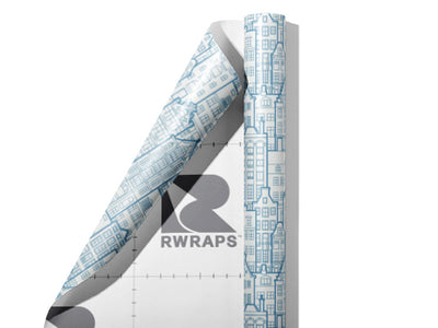 Pre-War Buildings Cityscape Wrap Film Sheets~Rwraps Series 914 Pre-War Buildings Cityscape Scrolled Sheet~4