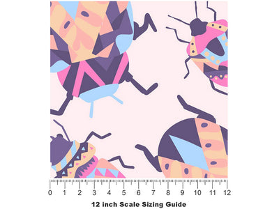 Precious Jewels Bug Vinyl Film Pattern Size 12 inch Scale~Rwraps Precious Jewels Bug Sizing Chart~2