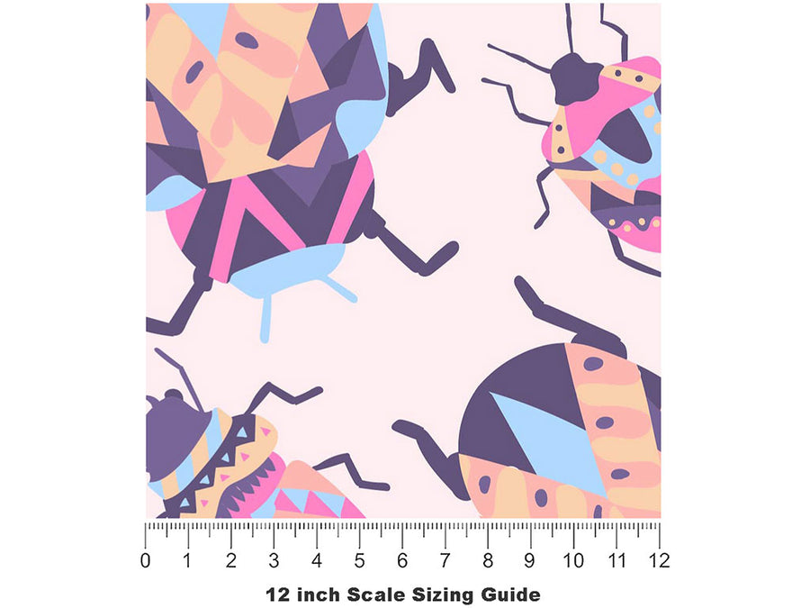 Precious Jewels Bug Vinyl Film Pattern Size 12 inch Scale~Rwraps Precious Jewels Bug Sizing Chart~2