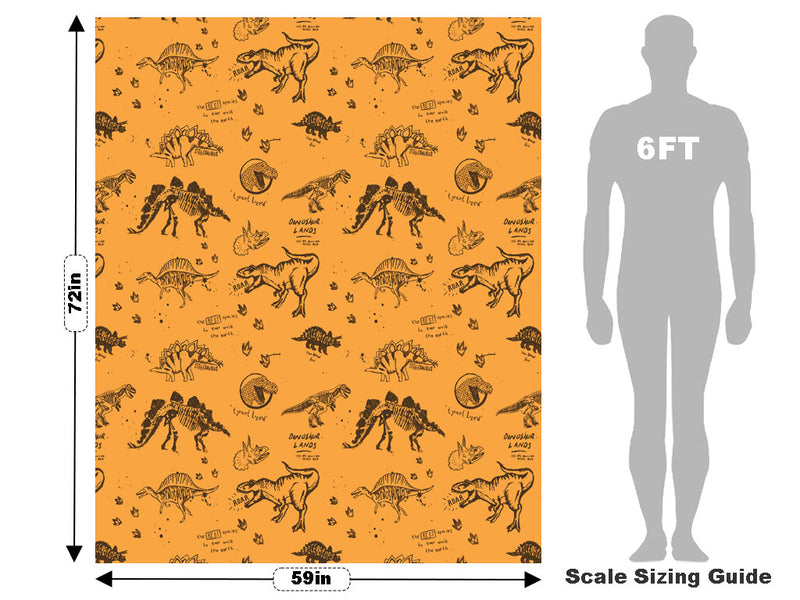 Prehistoric Parchment Dinosaur Vehicle Wrap Scale~Rwraps Series 914 Prehistoric Parchment Dinosaur Measurements~1