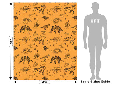 Prehistoric Parchment Dinosaur Vehicle Wrap Scale~Rwraps Series 914 Prehistoric Parchment Dinosaur Measurements~1