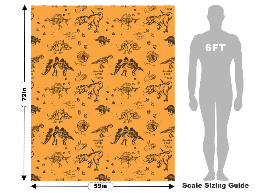 Prehistoric Parchment Dinosaur Vehicle Wrap Scale~Rwraps Series 914 Prehistoric Parchment Dinosaur Measurements~1